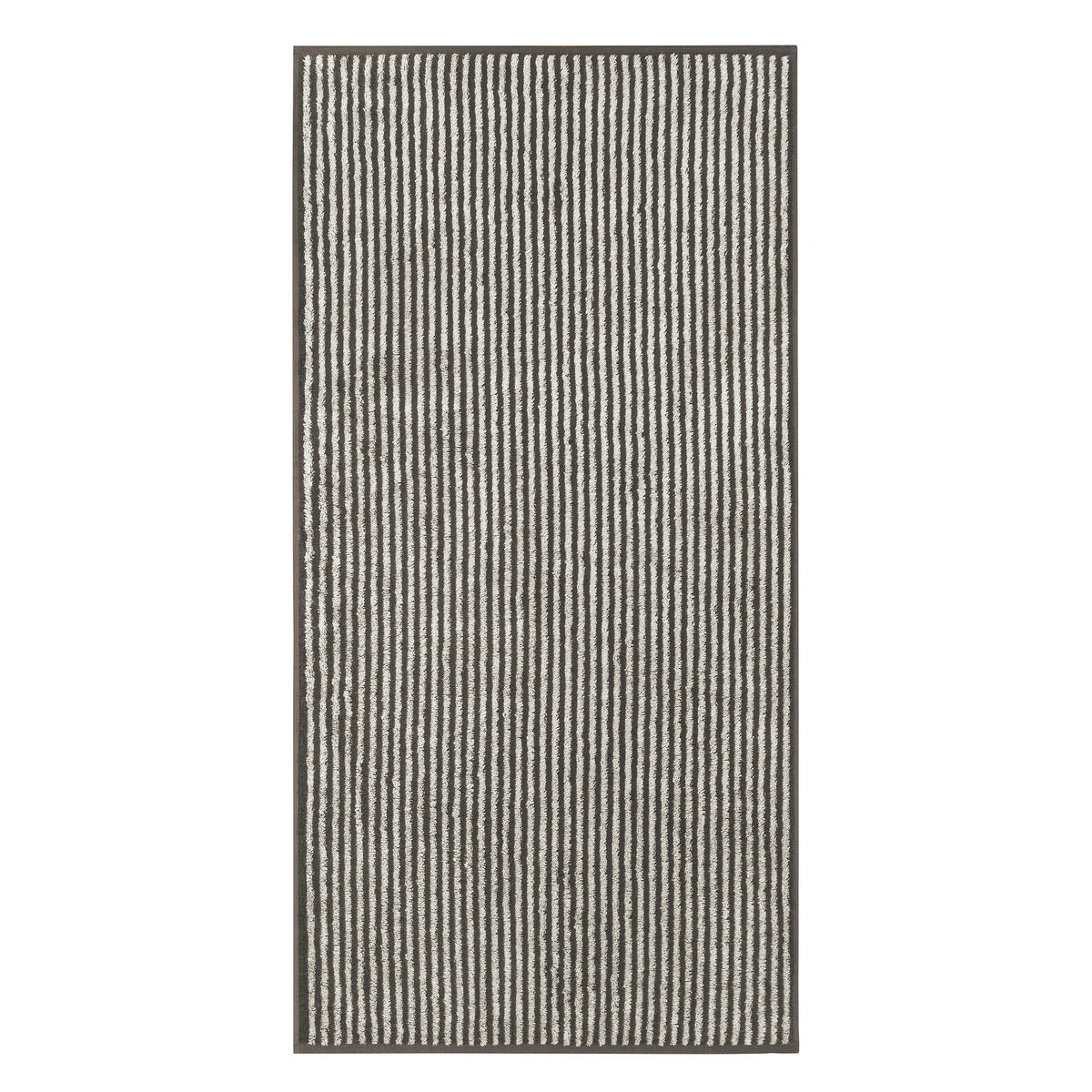 HANDTUCH TWO-TONE STRIPES 480 BASALT - 73 - Grau, Textil (50/100cm) - Cawoe