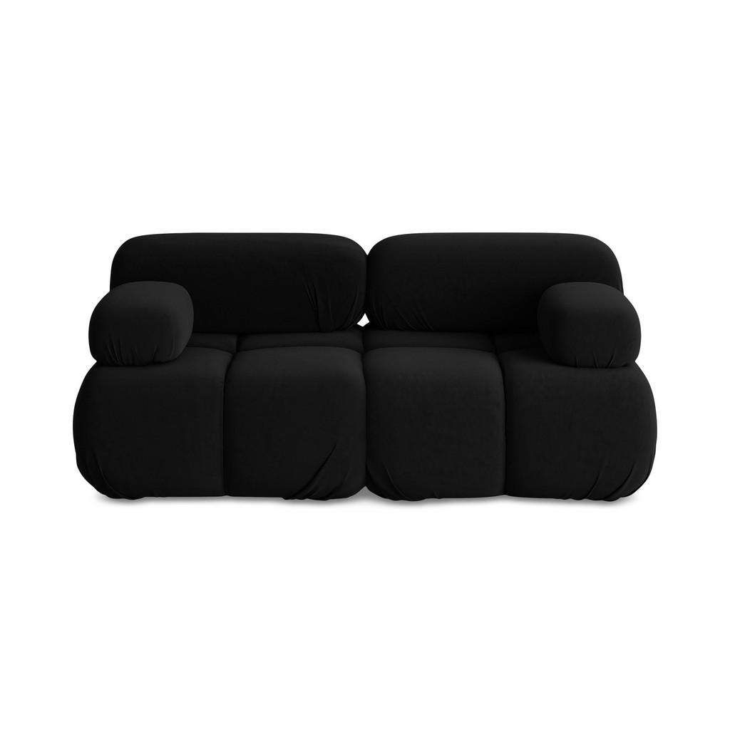 Thumbnail - Makamii 2-Sitzer-Sofa, Schwarz, Textil, Füllung: Schaumstoff, 190x70x96 cm, Made in EU, Wohnzimmer, Sofas & Couches, Sof...