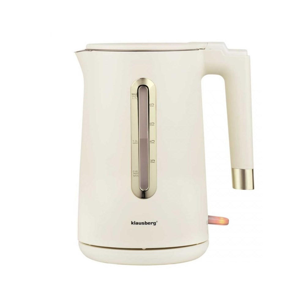 WASSERKOCHER ELEKTRISCH Creme 15.5/21/25 cm 66080 - Creme, Metall (21/25/15.5cm) - Klausberg 