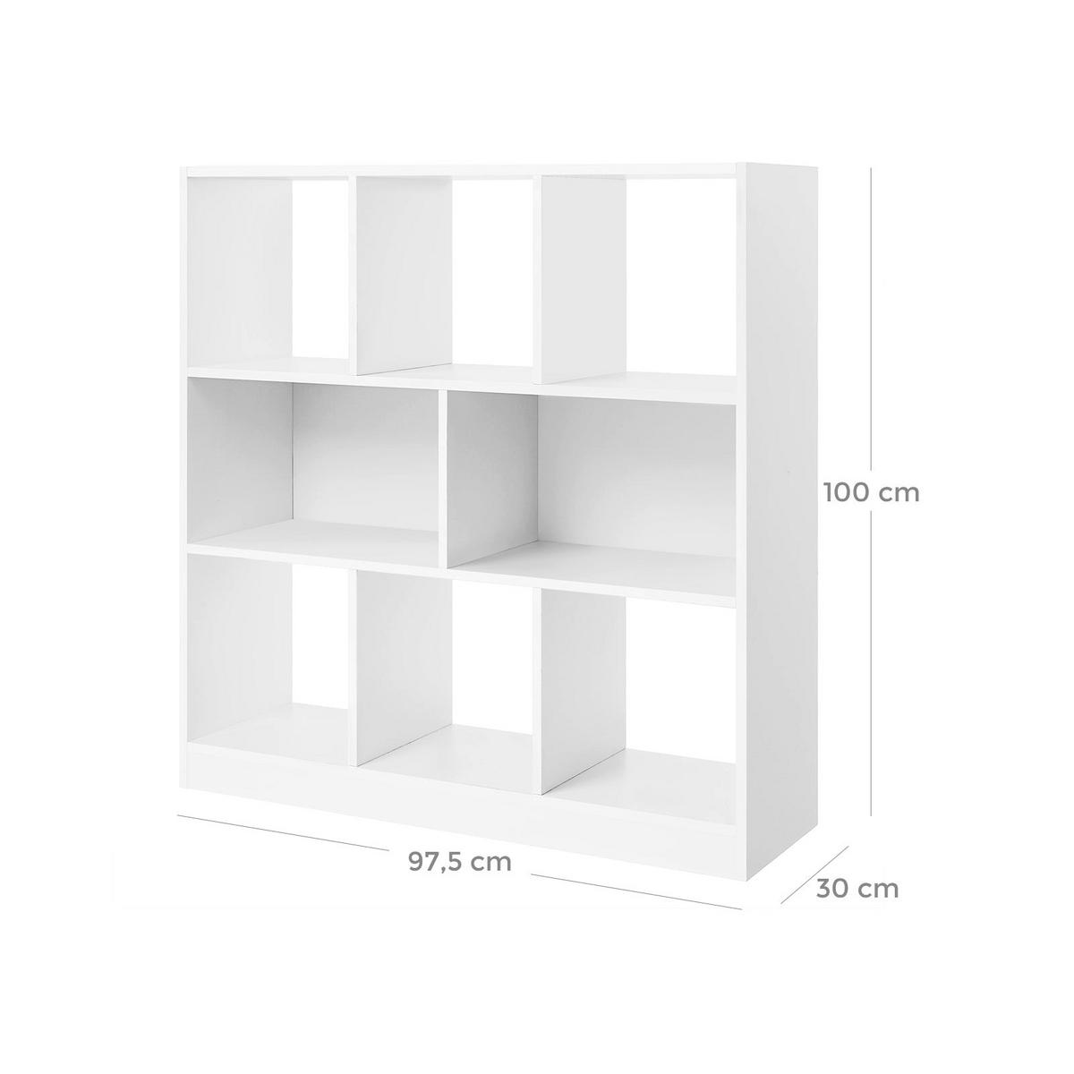 BÜCHERREGAL STANDREGAL - Weiß, Holzwerkstoff (30/30/97.5cm) - Hansiro