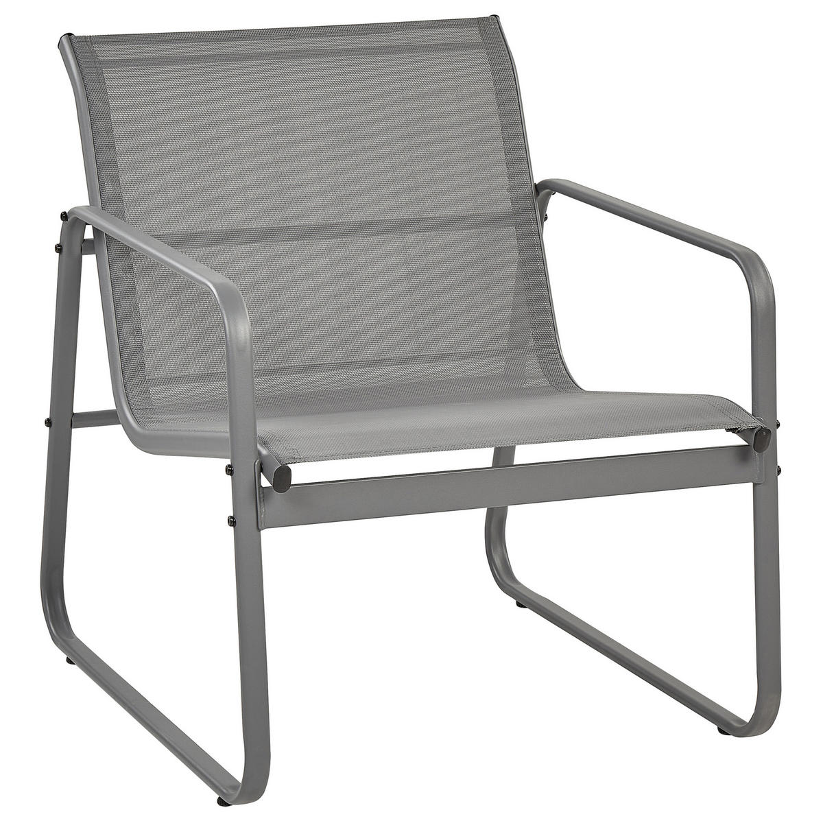 LOUNGE SET 4-Sitzer Metal grau Barrea - Grau, Metall - Beliani