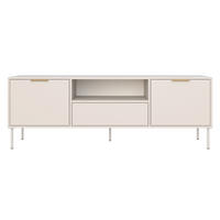 TV-LOWBOARD Vena 2-türig mit Schublade & Fach, Kaschmir, 160 cm - Kaschmir/Goldfarben, Holzwerkstoff/Kunststoff (160/57/40cm) - Selsey
