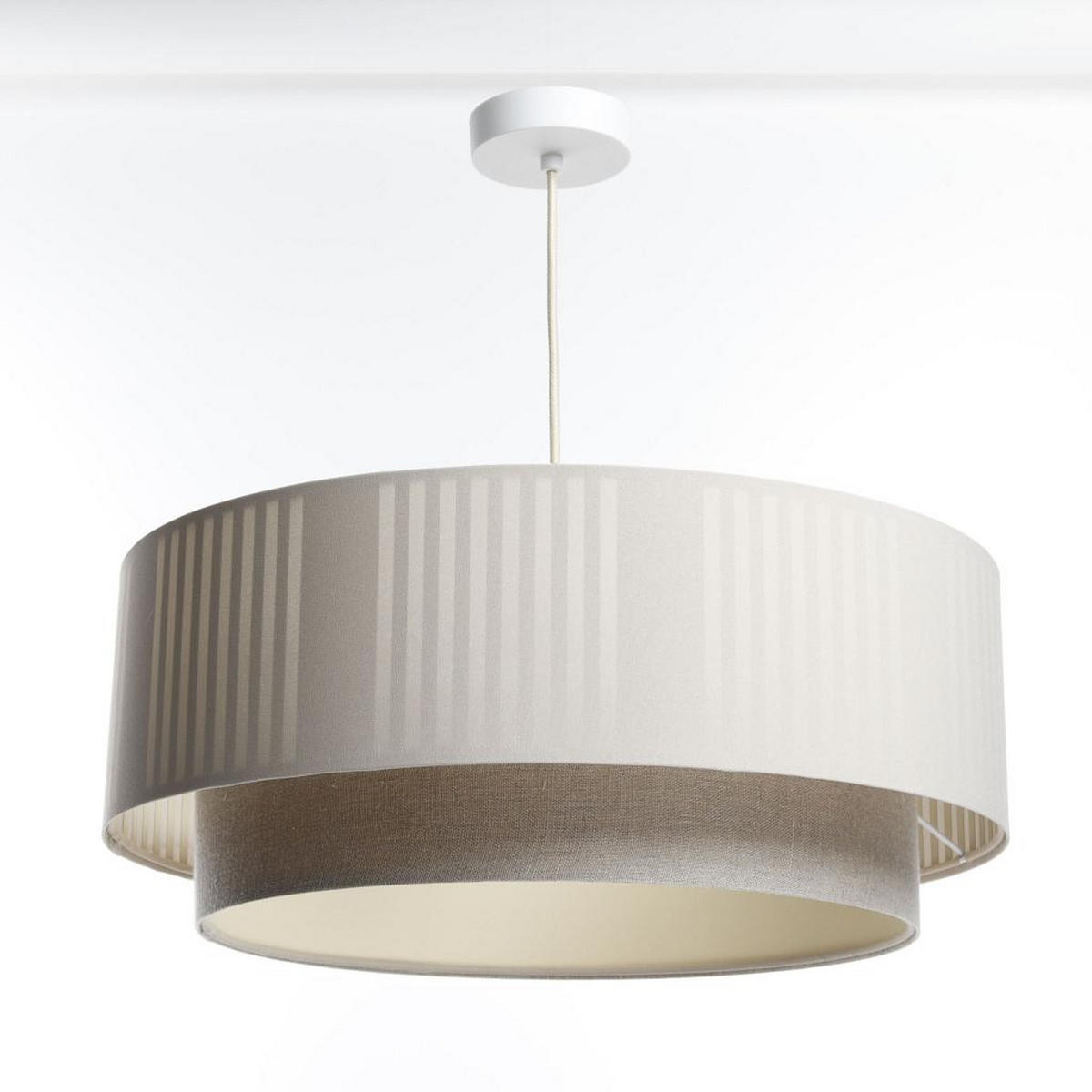 HÄNGELEUCHTE Grau 70/98 cm - Beige/Grau, Kunststoff (28/1.2/98cm) - ONZENO