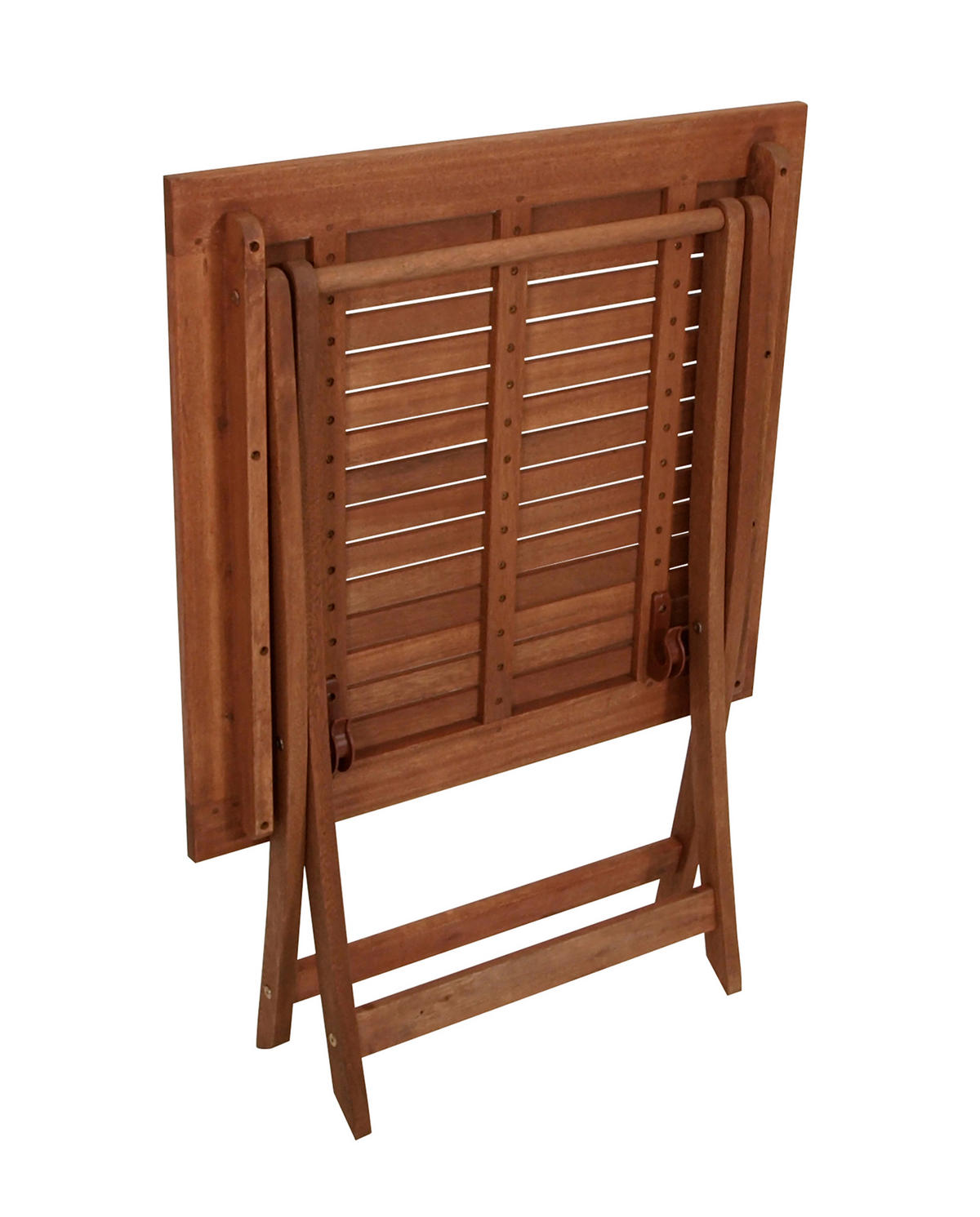 KLAPPTISCH Orlando, 70x70cm, Eukalyptus geölt - Braun, Holz (70/70/72cm) - TPFGarden