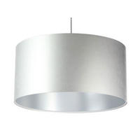 HÄNGELEUCHTE Grau 50/25 cm - Silberfarben/Grau, Kunststoff (50/0.8/25cm) - ONZENO