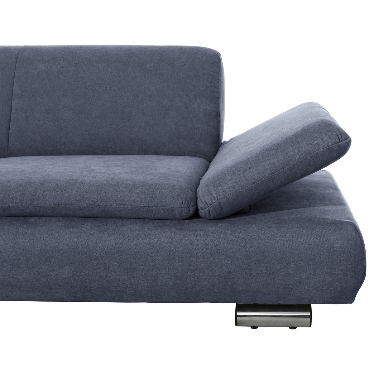 ECKSOFA mit Ottomane links Kaye Flachgewebe blau - Blau, Kunststoff (190/270cm) - 58aufmkessel