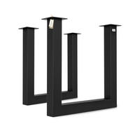 TISCHGESTELL Tiempo U-Tischbeine 1 Paar - Schwarz, Metall (14/72/75cm) - holz4home®
