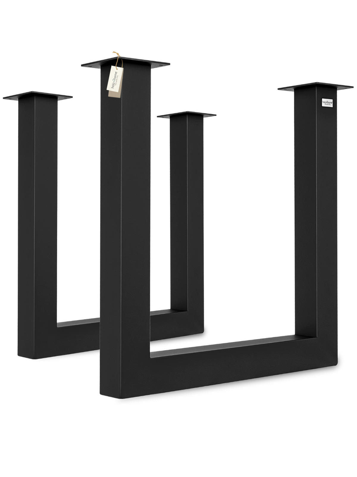 TISCHGESTELL Tiempo U-Tischbeine 1 Paar - Schwarz, Metall (14/72/75cm) - holz4home®