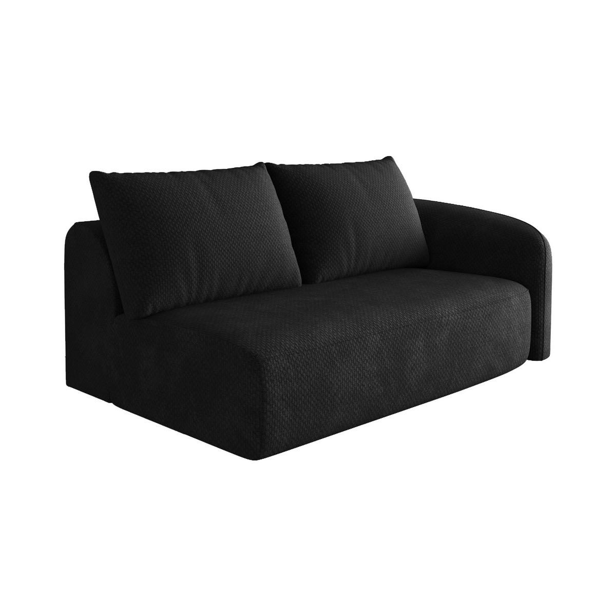 SOFAELEMENT DE-34711 Rechts-2-Sitzer Schwarz - Schwarz, Textil (90/85/160cm) - ComfortXL