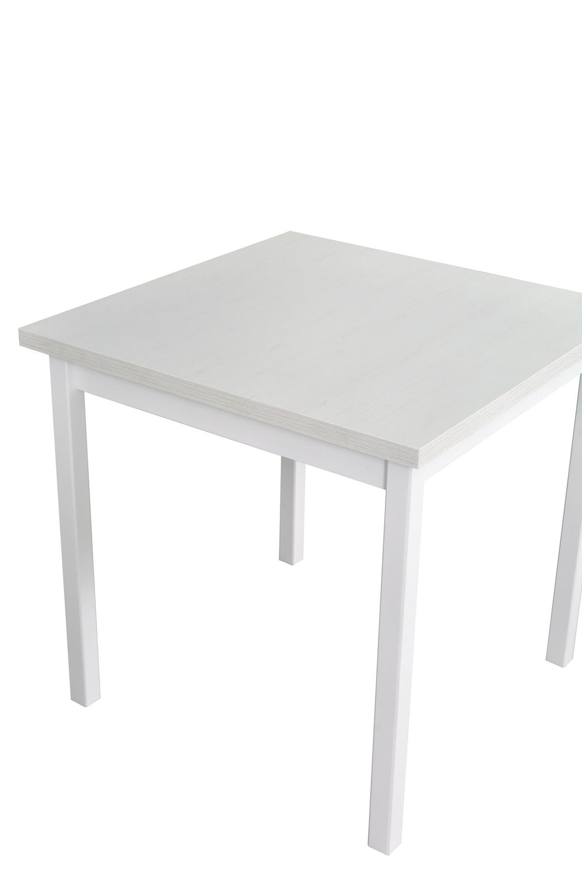 ESSTISCH Max 9, 80/80 cm, weiss - Weiß, Holz (80/80/78cm) - Leaf Design