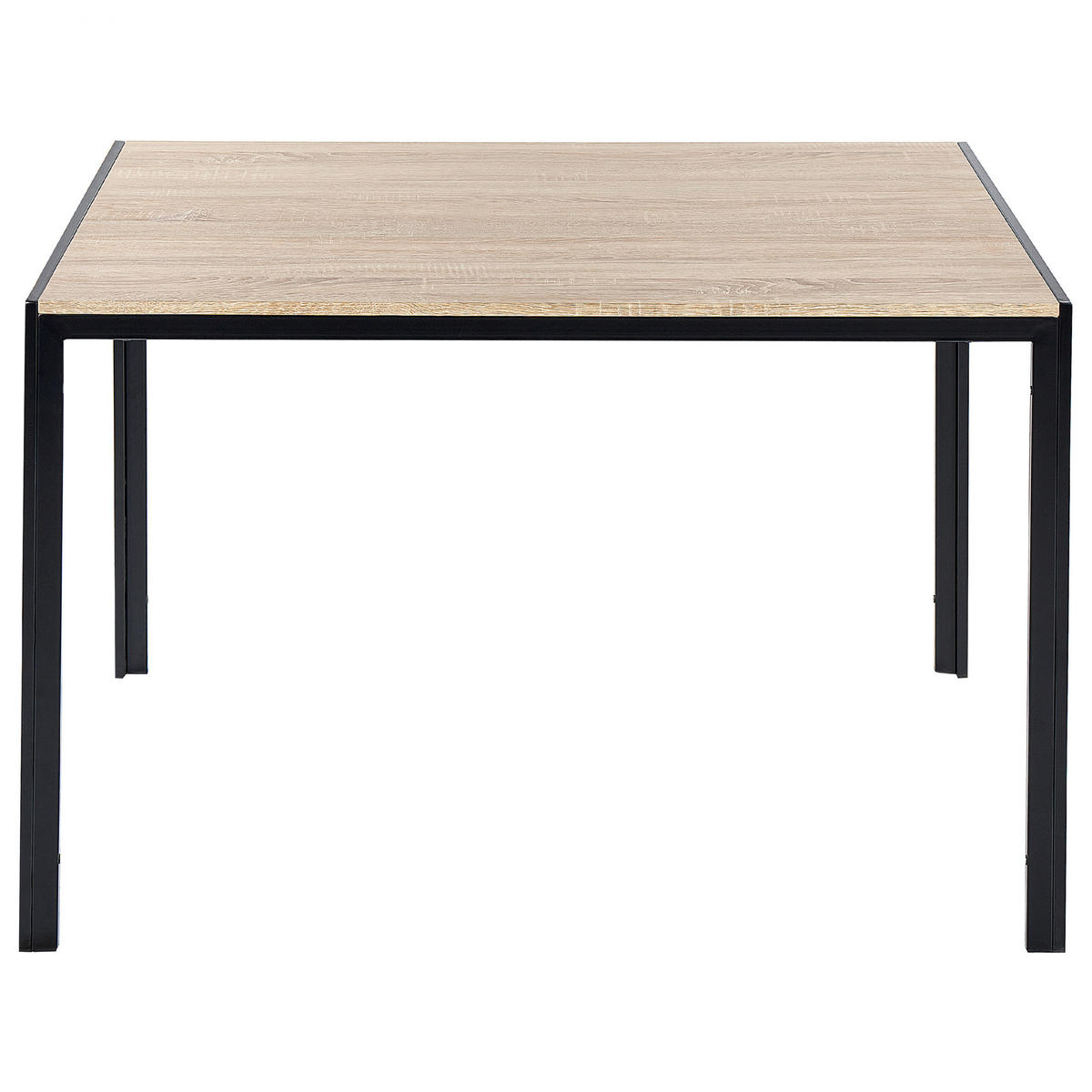 ESSTISCH 120/80/76 cm Hellbraun, Schwarz Rechteckig Newfield - Hellbraun, Holzwerkstoff (120/80/76cm) - Beliani