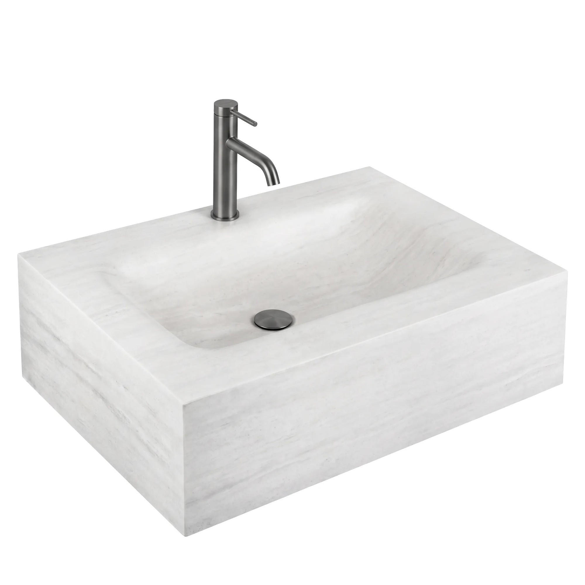 WANDWASCHBECKEN Rea Apollo Muralto Roma 70 - Grau, Keramik (50/20/70cm) - REA