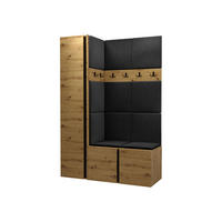 GARDEROBEN-SET Orion IX - Anthrazit/Eiche Artisan, Holzwerkstoff/Kunststoff (124/186/46cm) - MIRJAN24