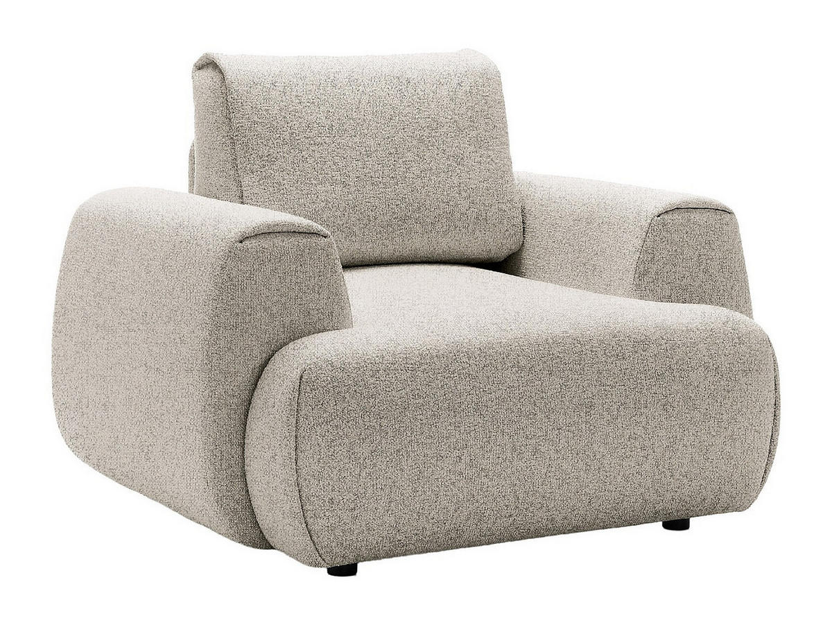 SESSEL mit gerader Rückenlehne - 1 Person - stoff - hellgrau Monelia - Hellgrau, Textil (109/81/85cm) - Vente-Unique