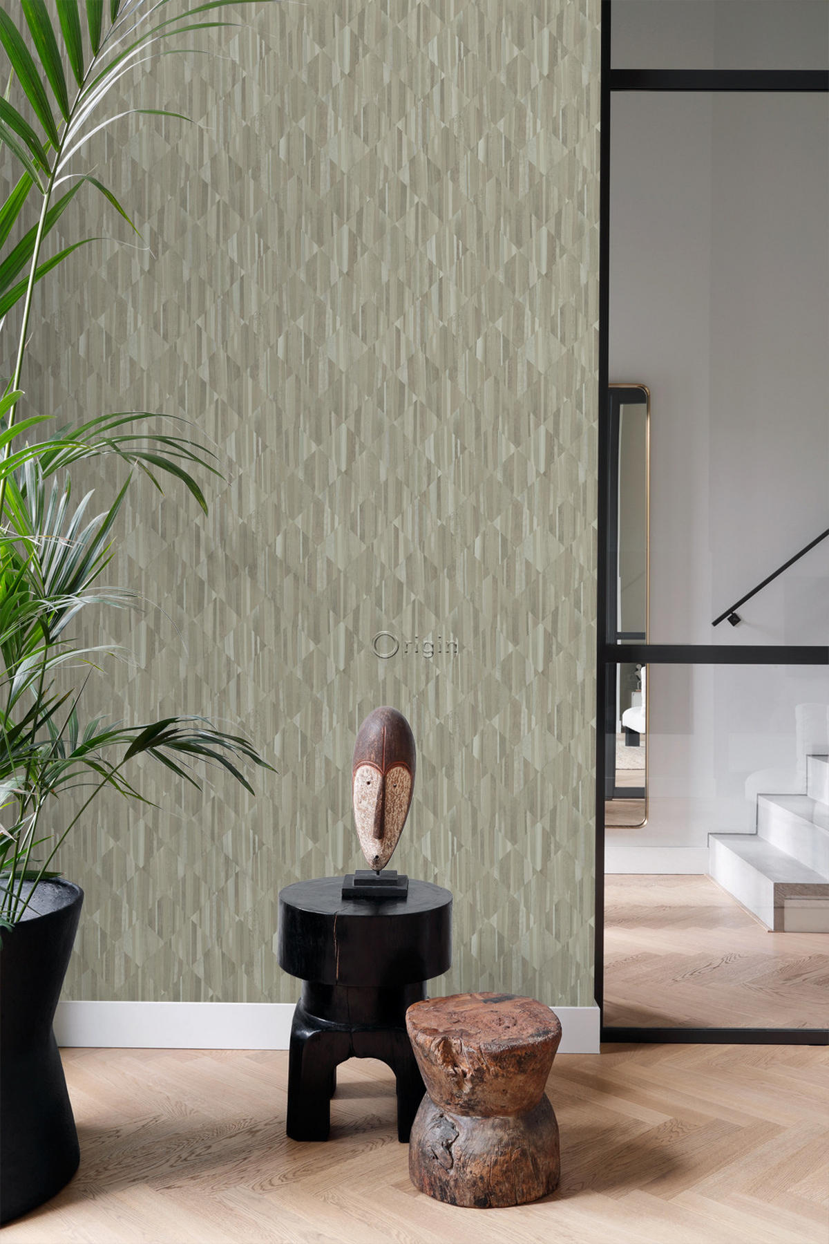 TAPETE 3D Holzoptik 50 x 900 cm - Grau, Papier (50/900cm) - Origin Wallcoverings