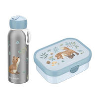 LUNCHSET MIT THERMOFLASCHE Campus Forest Friends 2er Set - Hellblau, Kunststoff (1/1/1cm) - Mepal