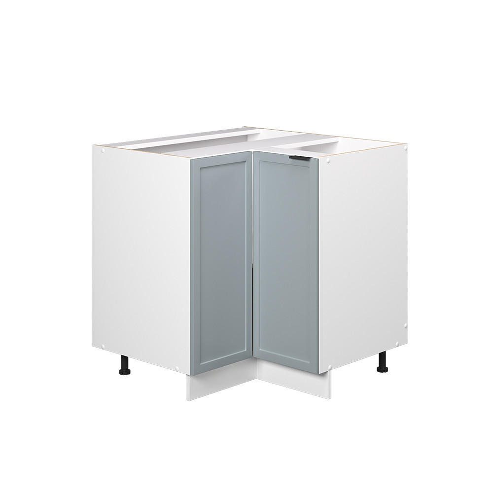 ECKUNTERSCHRANK Fame-Line Hellblau-grau 80.5 cm ohne AP - Blaugrau/Weiß, Holzwerkstoff (80.5/82/51.6cm) - Vicco