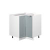 ECKUNTERSCHRANK Fame-Line Hellblau-grau 80.5 cm ohne AP - Blaugrau/Weiß, Holzwerkstoff (80.5/82/51.6cm) - Vicco