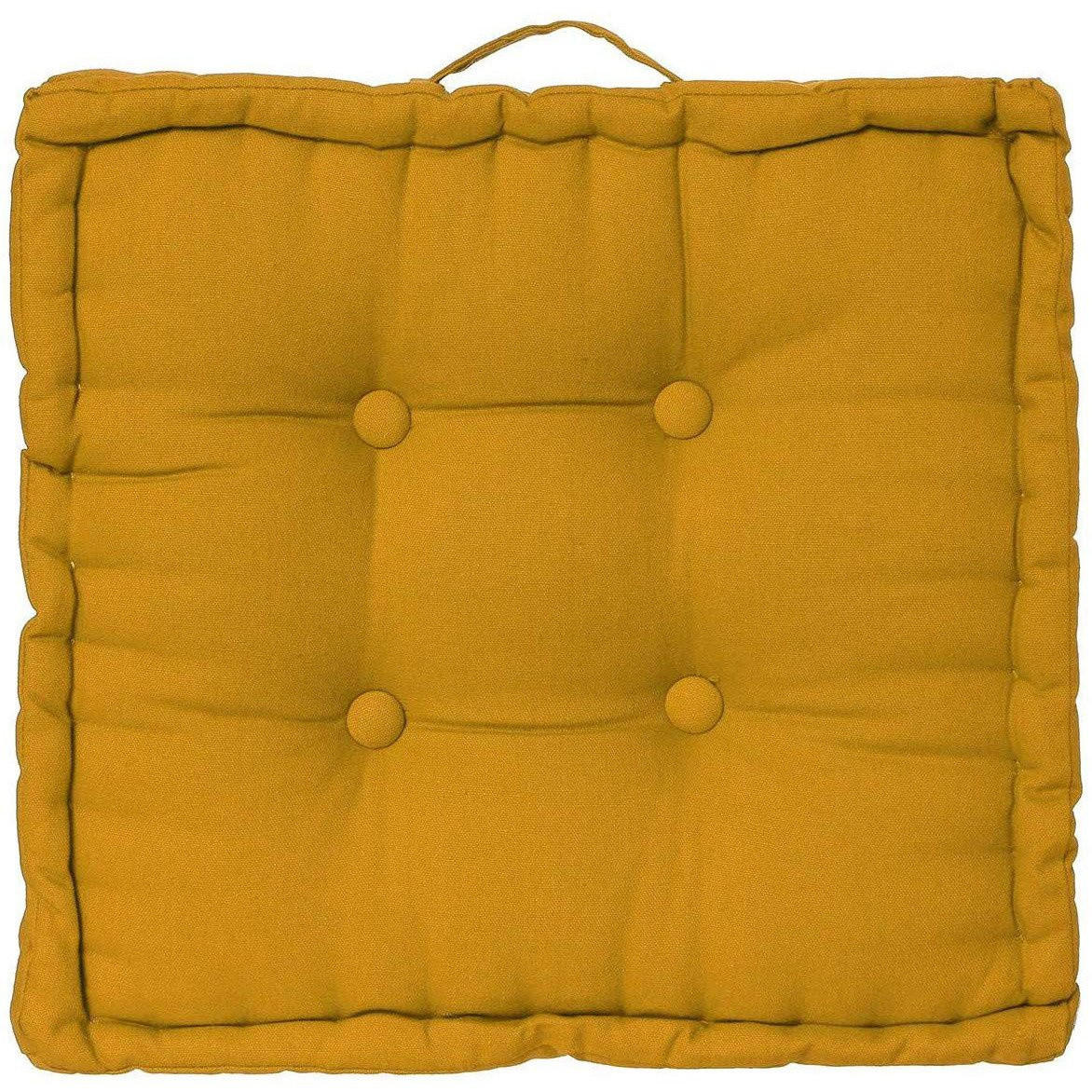 BODENSITZKISSEN Gelb 40/40/8 cm - Gelb, Naturmaterialien (40cm) - Atmosphera Createur d´interieur