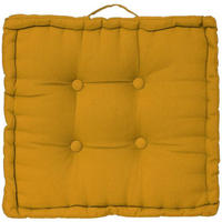 BODENSITZKISSEN Gelb 40/40/8 cm - Gelb, Naturmaterialien (40cm) - Atmosphera Createur d´interieur