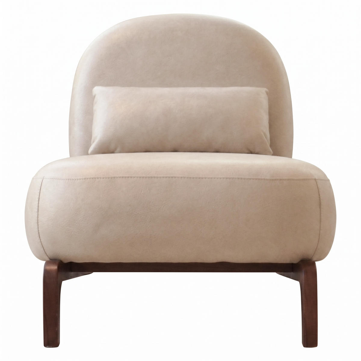 KŘESLO DO OBÝVÁKU Camel s čalouněným sedákem a dřevěnými nohami - světle hnědá, textil (86.9/69.9/72.1cm) - Urban Meuble
