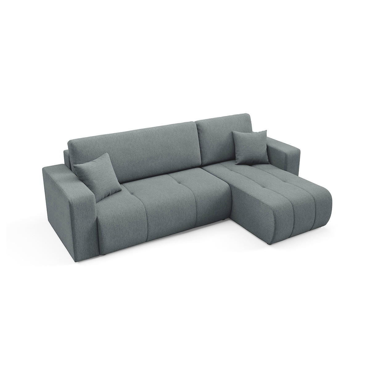 ECKSOFA Vasco 3 Sitzplätze Grau - Grau, Holz (247/145cm) - Petits-meubles