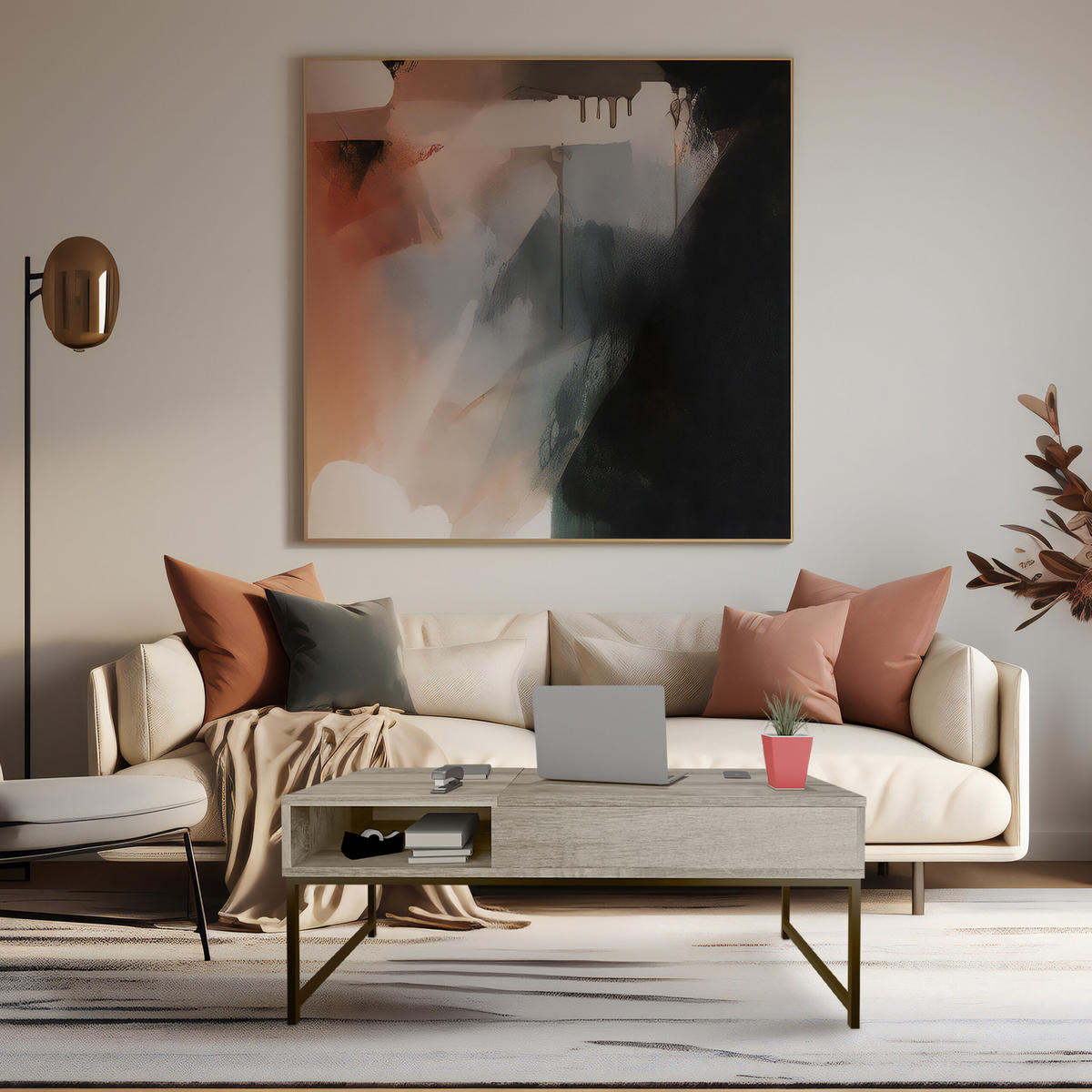 COUCHTISCH - Weiß, Holzwerkstoff/Metall (50/110/56cm) - Relaxdays