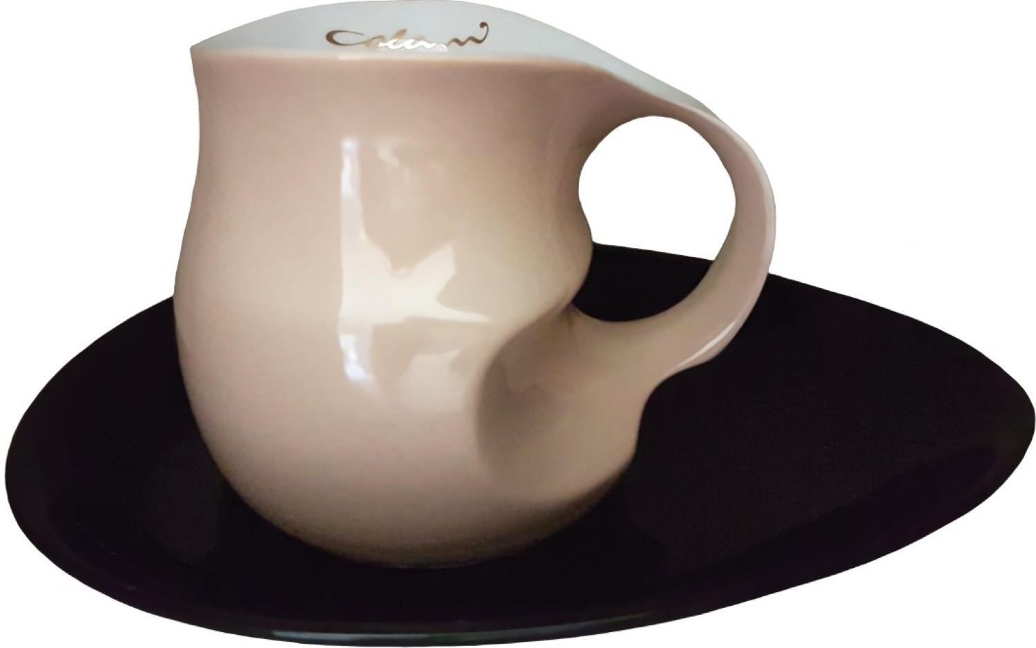 Luigi Colani Porzellan Kaffee Beige, Creme, Mehrfarbig