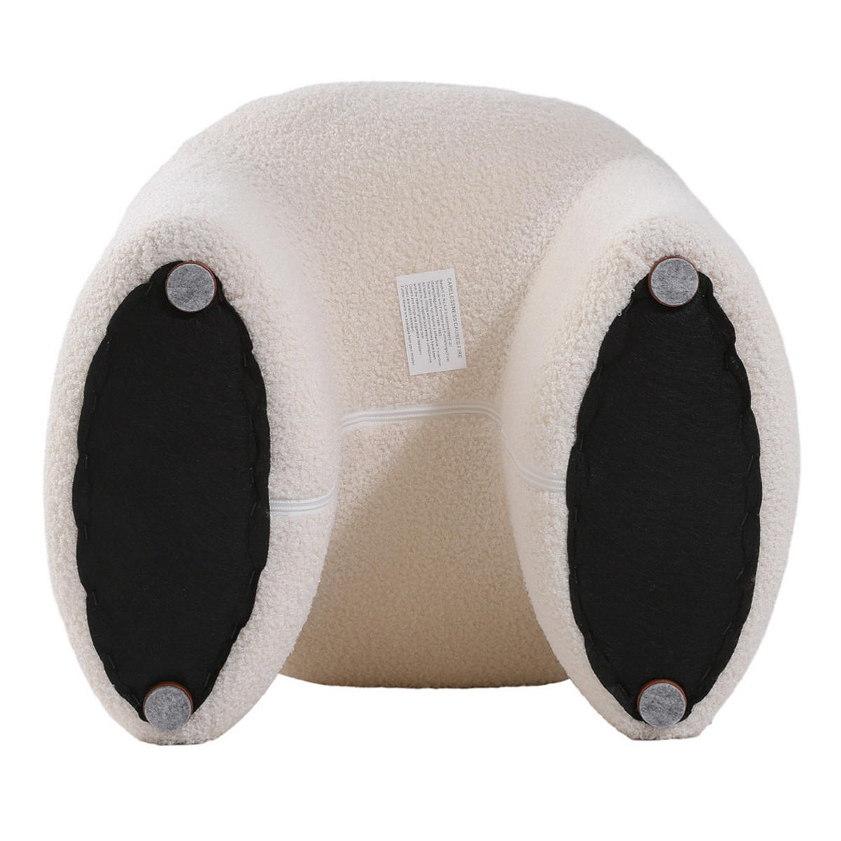 FUSSHOCKER 46/44/41 cm Teddyfleece Weiß - Weiß, Textil (46/41/44cm) - Livingandhome