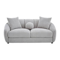 SOFA - 2 Personen - stoff - hellgrau Nafeki - Hellgrau, Textil (182/78/96cm) - Vente-Unique