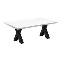 COUCHTISCH Etti 6 120 x 70 x 47 Wohnzimmertisch Schwarzstahl/Weiß Matt Lack - Weiß, Holz (120/70/47cm) - 58aufmkessel