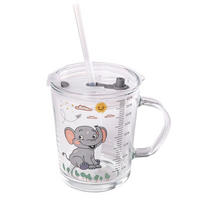 KINDER TRINKBECHER 400 ml - Grau, Glas (8.8/11.5/12.5cm) - Intirilife