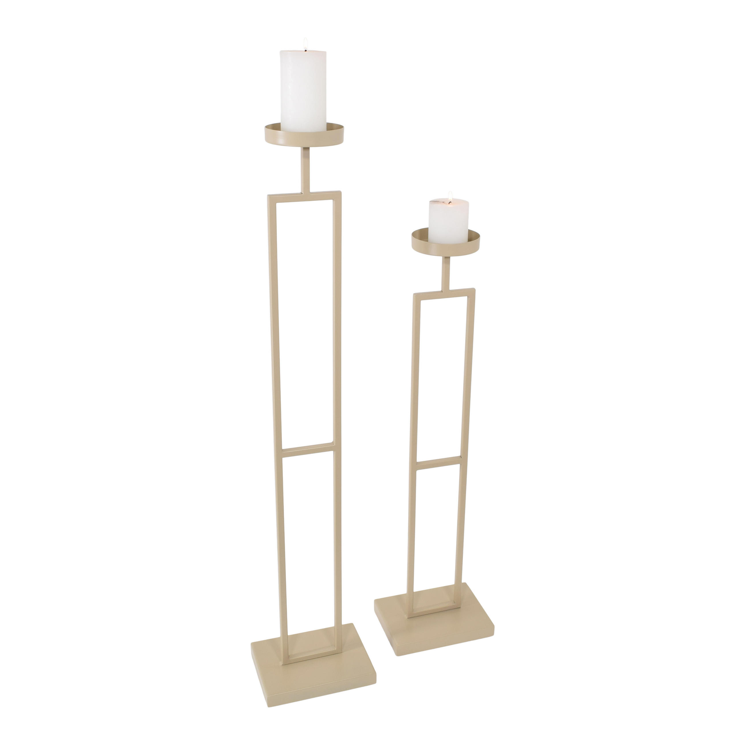 KERZENHALTER Flame - Beige, Metall (20/100/20cm) - LOFT42