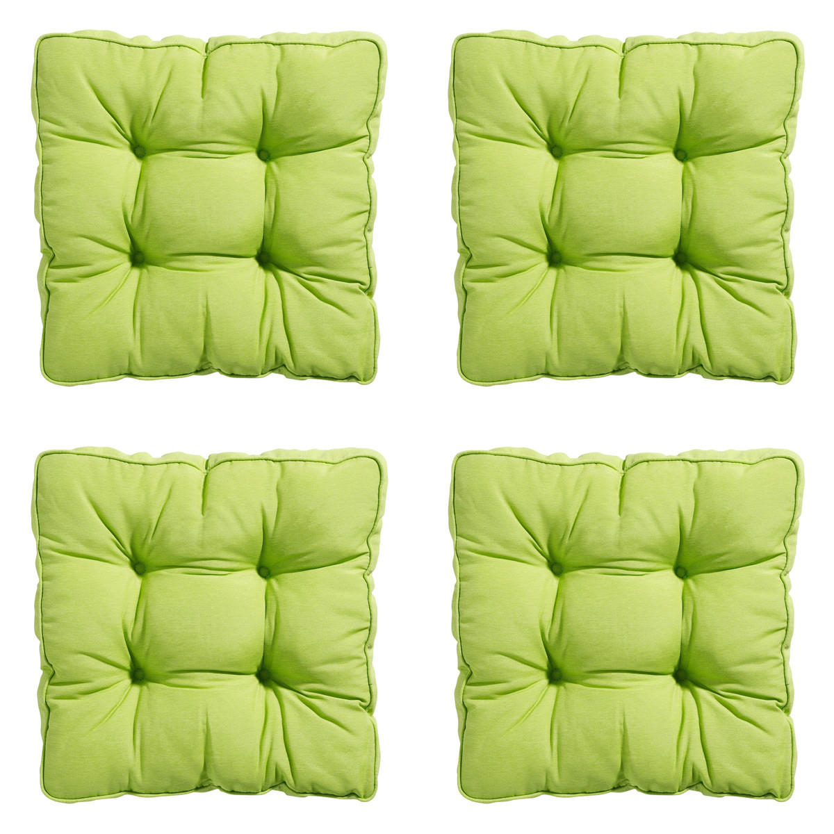 SITZKISSEN Panama 47/47 cm 4er-Set - Limette, Textil (47/8/47cm) - Madison