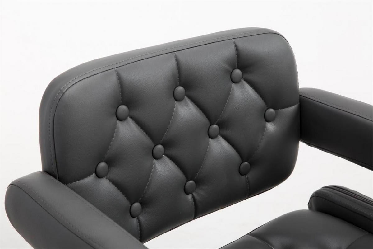 BARHOCKER 2er Set Lederlook grau - Chromfarben/Grau, Textil/Metall (62/103/55cm) - CLP