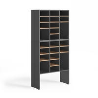 SCHUHSCHRANK-SET Lysander, Anthrazit/Goldkraft Eiche, 78.6 x 65.5 cm 2 Teile - Honigeiche/Anthrazit, Holzwerkstoff (78.6/65.5/32.1cm) - Vicco