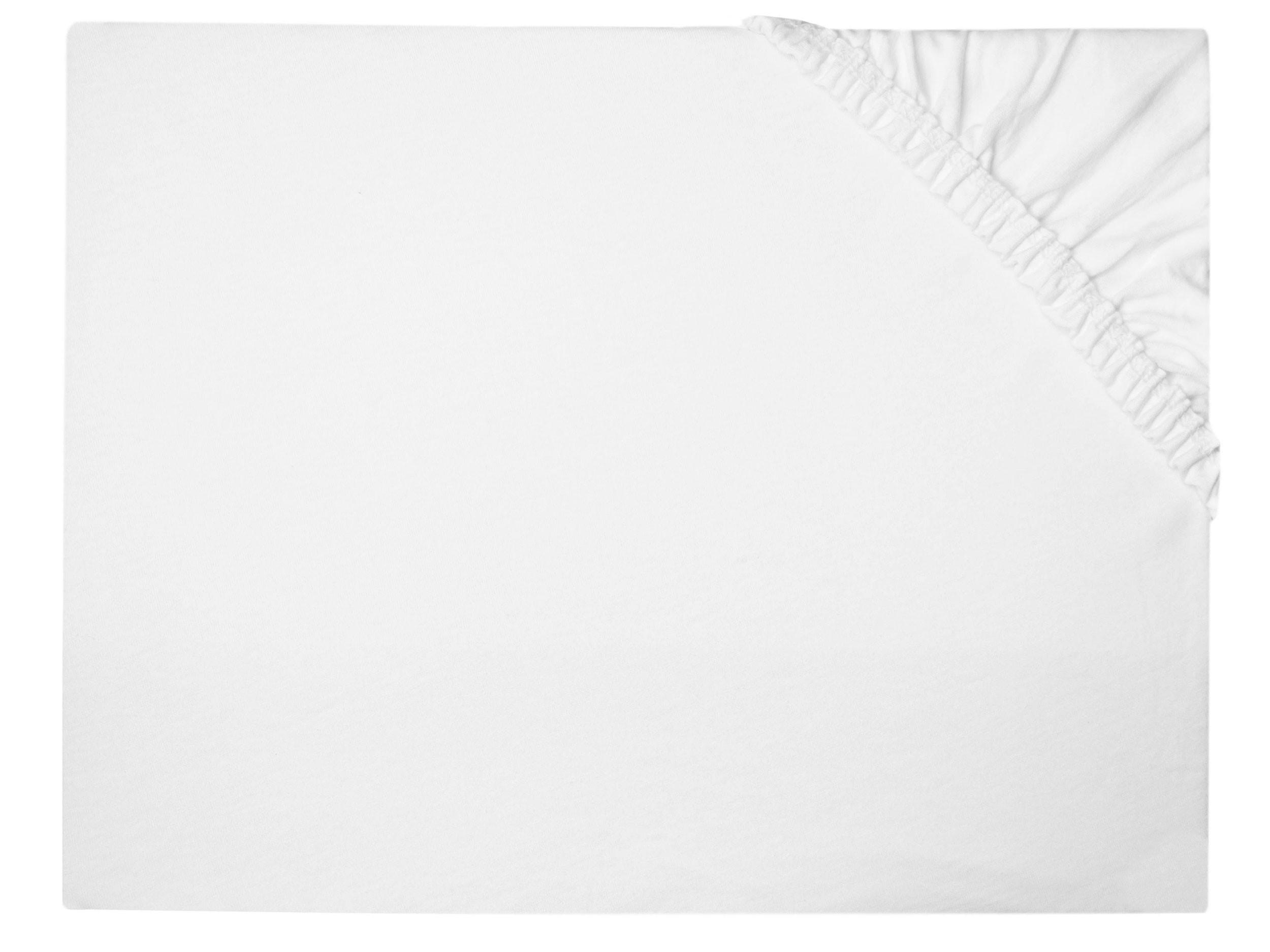 Zollner Spannbettlaken, Weiß 180x200 cm