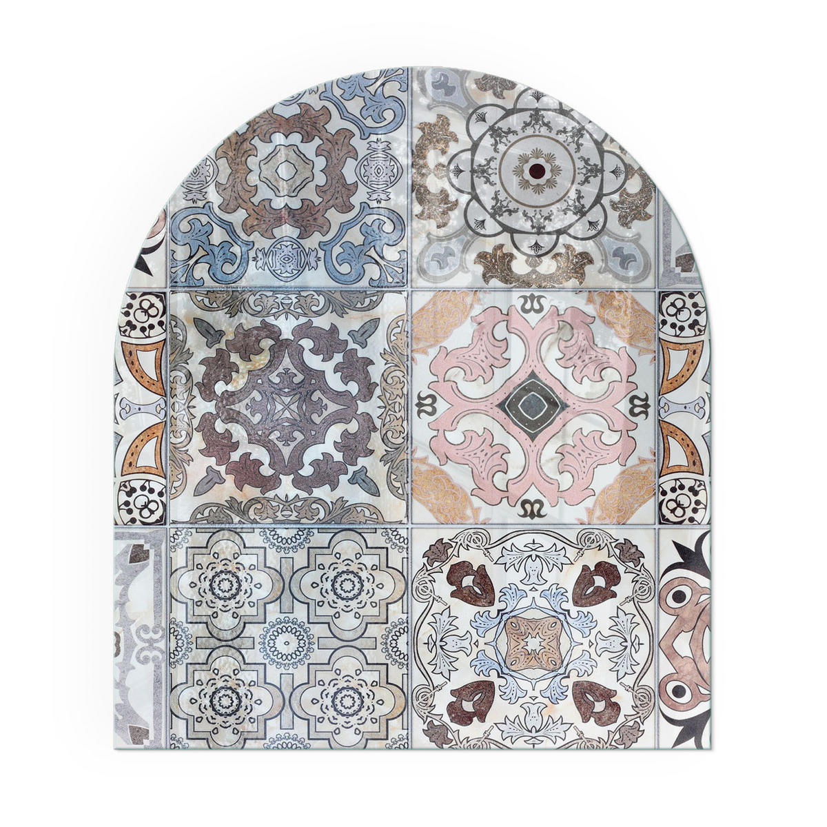 GLASPLATTE für Kamin 80x70 cm - Grau, Glas (80/70/0.4cm) - TULUP