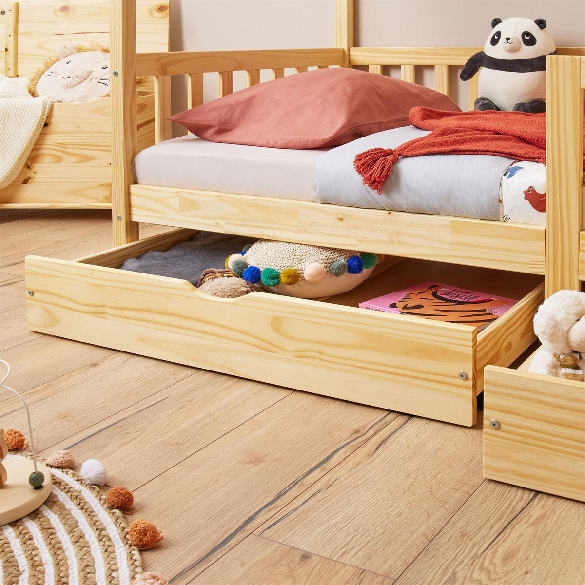 HAUSBETT NUNA 90X200 CM - Naturfarben, Holz (96/145/207cm) - IDIMEX