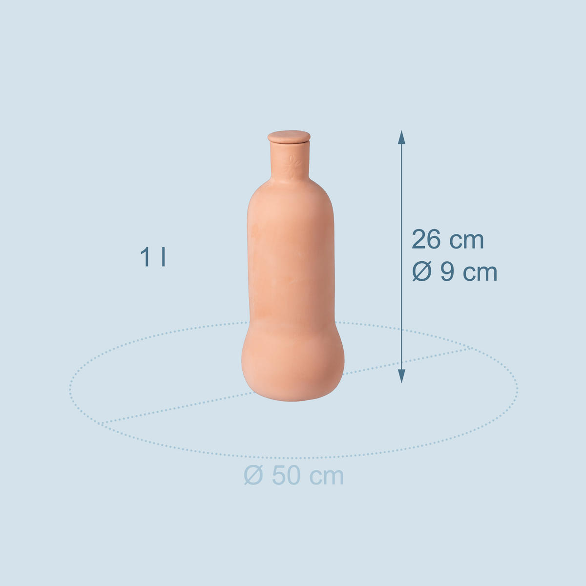 2XOLLAS - Hellbraun, Keramik (9/26/9cm) - Relaxdays