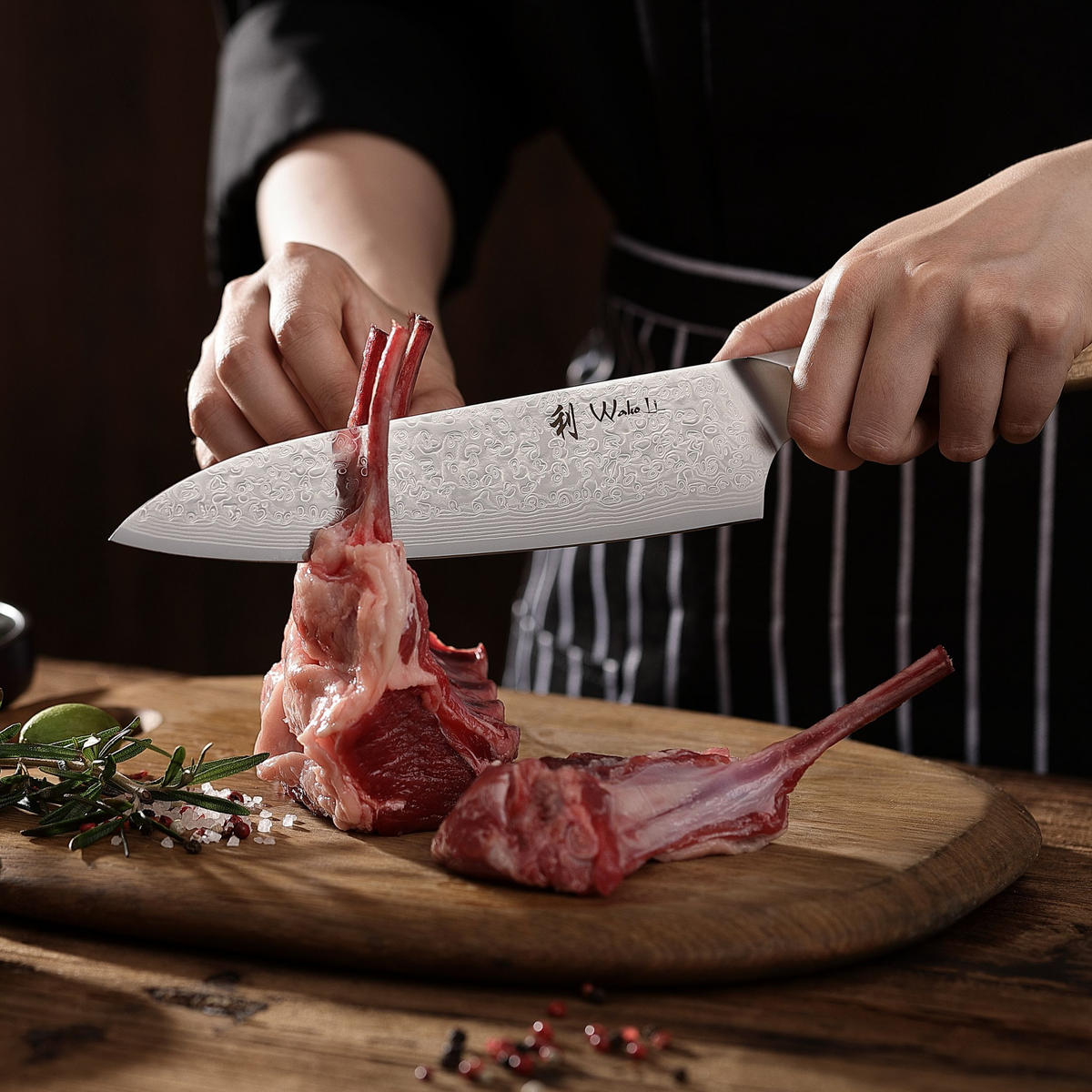 CHEFMESSER 20 cm - Braun, Metall (34cm) - Wakoli