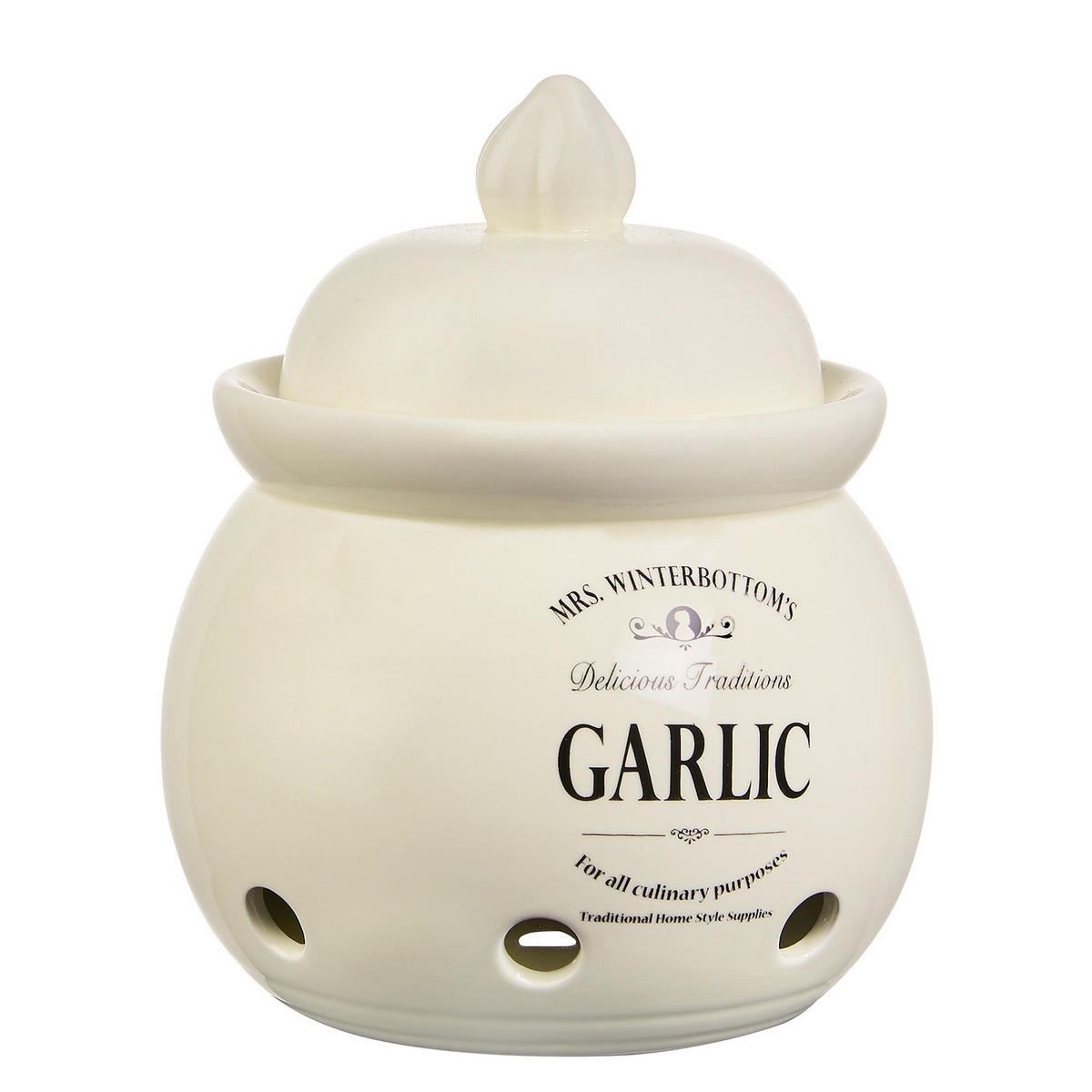 KNOBLAUCHTOPF Mrs. Winterbottom's - Beige, Keramik (16/20/16cm) - Butlers