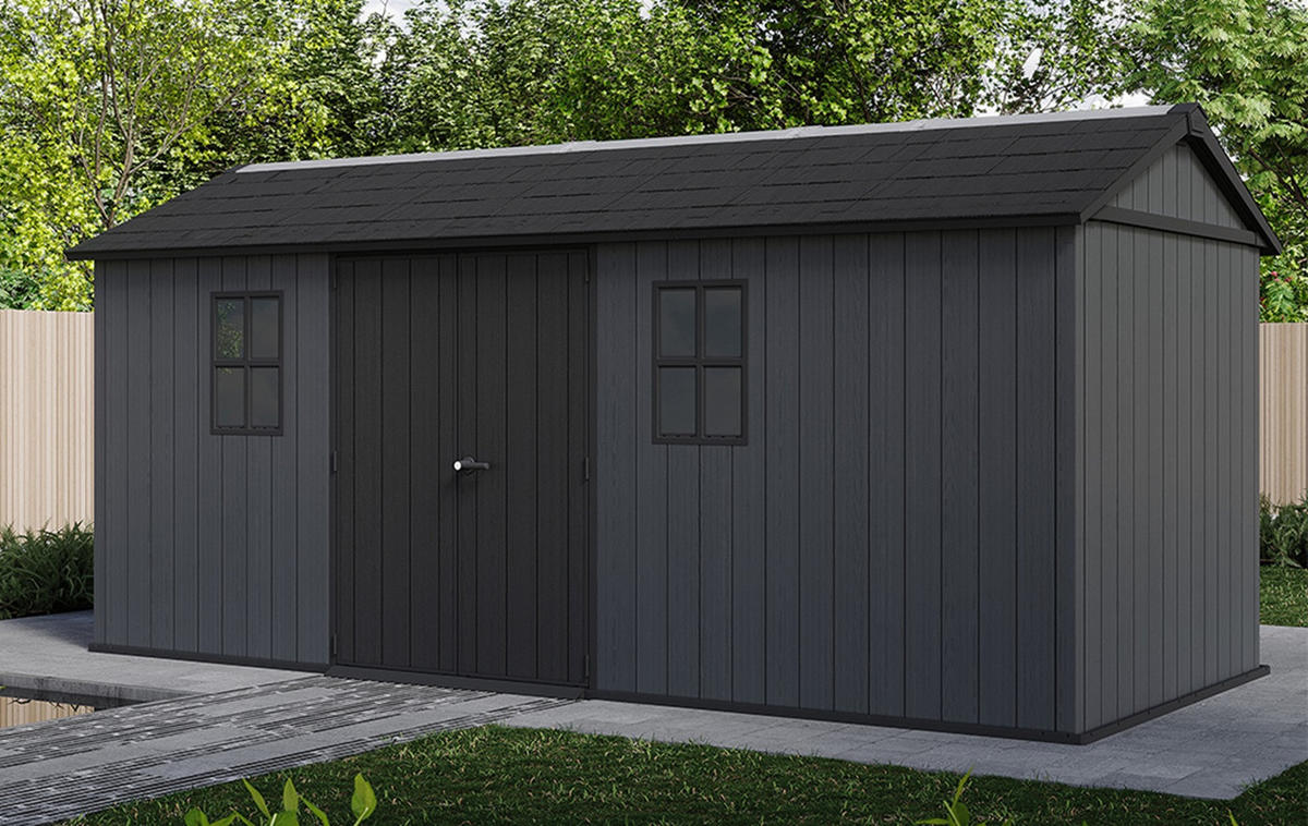GARTENHAUS Newton - Grau, Kunststoff (230/246/539cm) - Keter