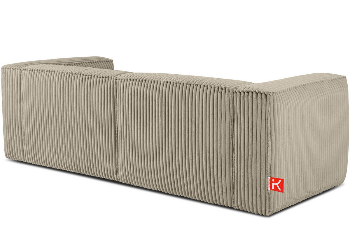 3-SITZER-SOFA FEROX Modern, Cord-Stoff, beige - Beige, Textil (246/73/96cm) - KONSIMO®