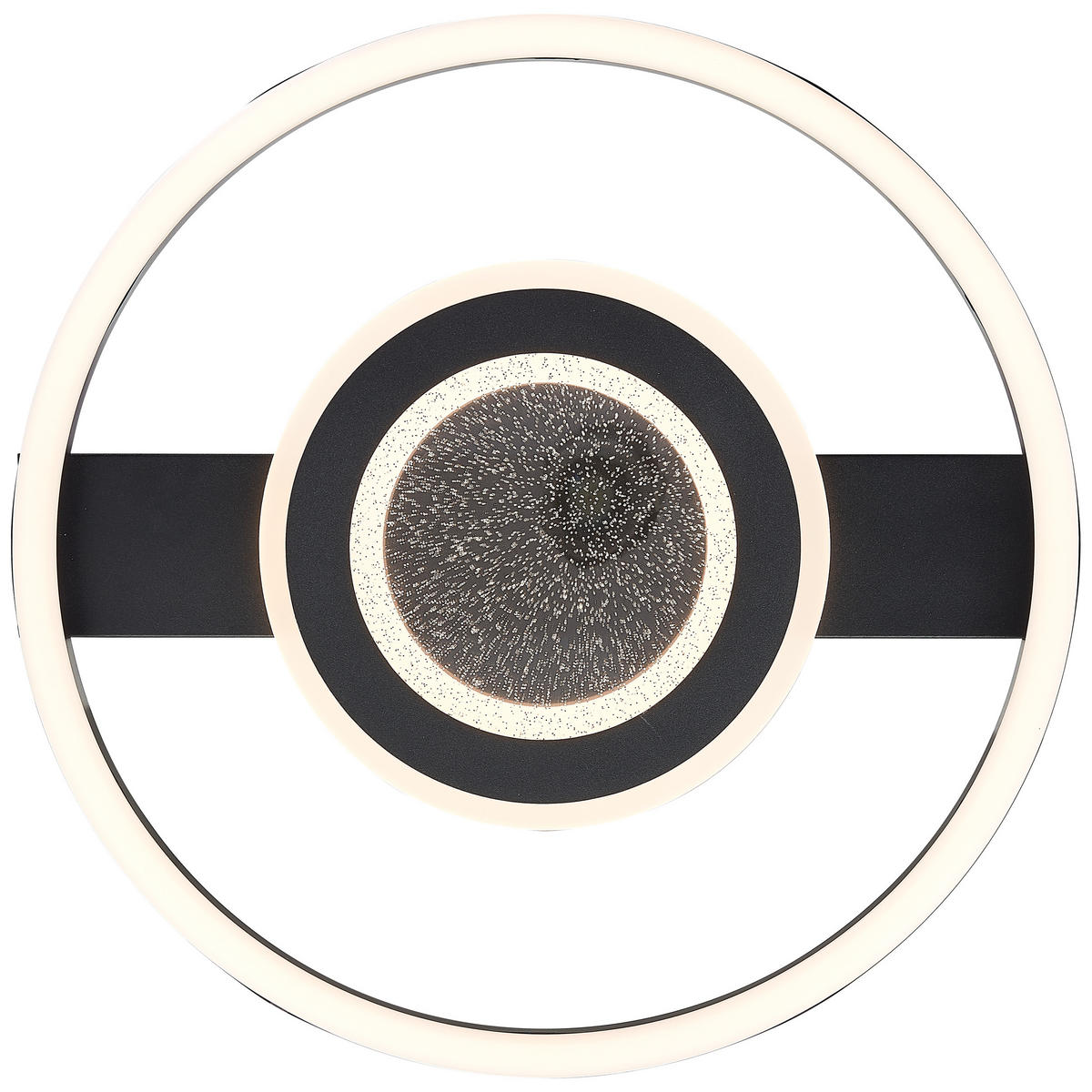 DECKENLEUCHTE Queens G92901A06 - Schwarz, Metall (37/37/5cm) - Brilliant