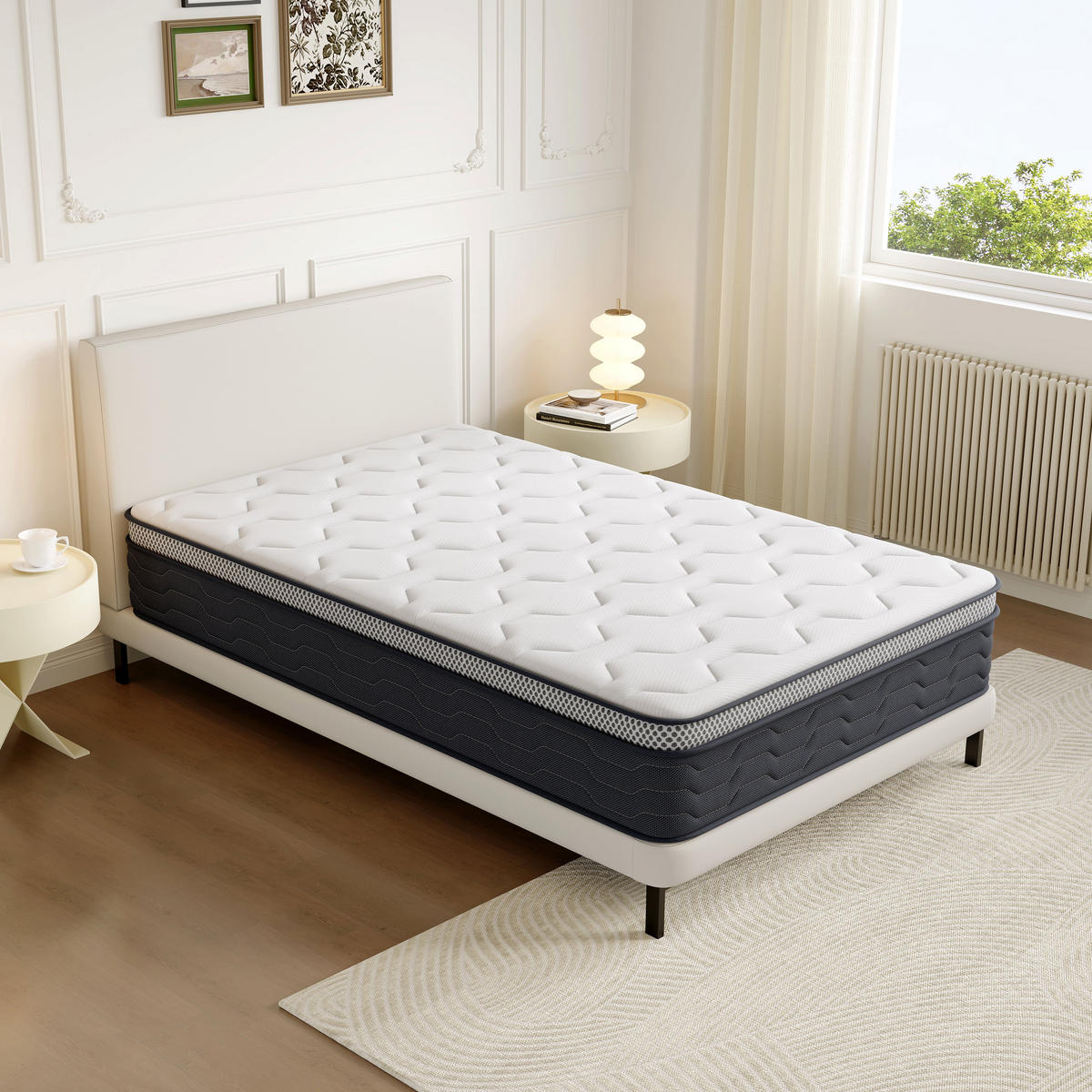 FEDERKERNMATRATZE 90/190 cm, Höhe ca.: 25 cm, komfortabel, 7 ergonomische Zonen - Multicolor, Textil (90/190cm) - DEWINNER