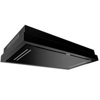 DUNSTABZUGSHAUBE GCH C 343 90 BL + Umluftset, 90 cm Schwarz Glas - Schwarz, Glas/Metall (90/17/60cm) - Gurari
