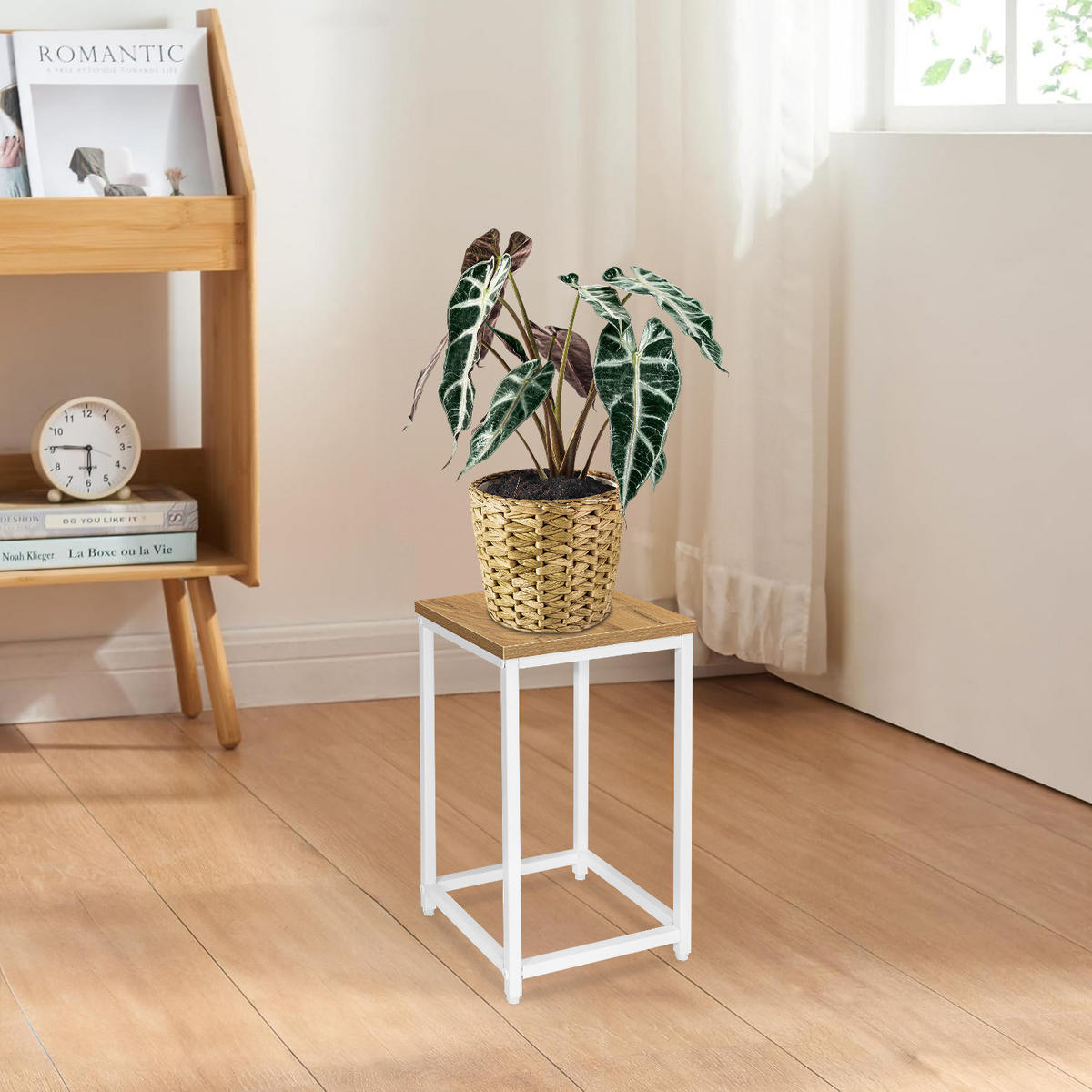 BLUMENSTÄNDER - Eichefarben, Holzwerkstoff/Metall (24/24/42.5cm) - Mat-Haus