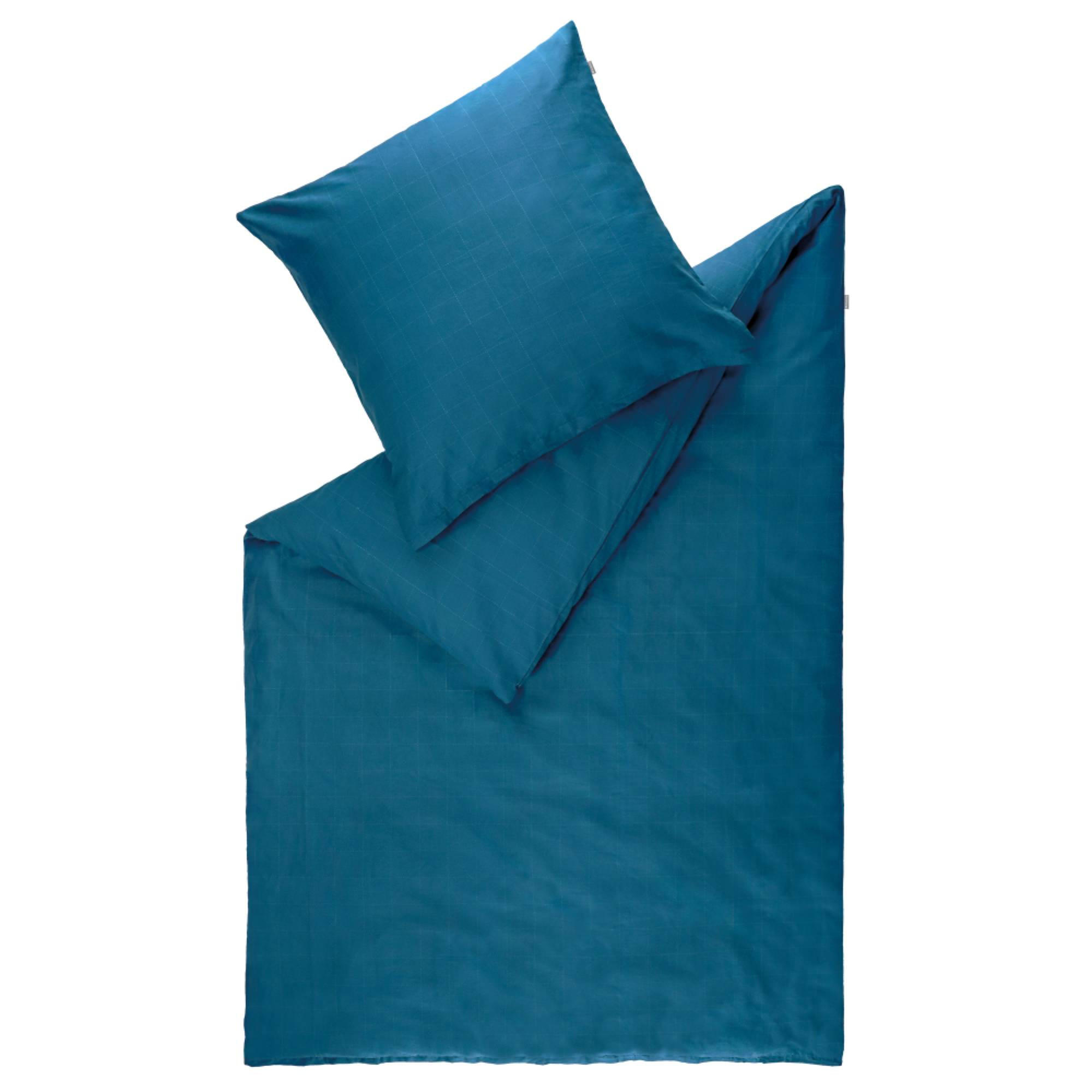 RENFORCÉ BETTWÄSCHE GRID - Petrol, Textil (155/220cm) - Musterring