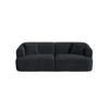 MODULARES-SOFA Campi aus Cord schwarz 3 Sitzplätze - Schwarz, Textil (90/70/220cm) - Cosmopolitan Design